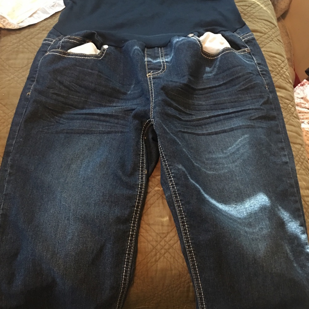 Maternity Bermuda Jeans with band